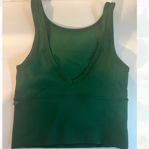 Power Pivot Tank Top Rib- Lululemon- size 0 - color Ever Green